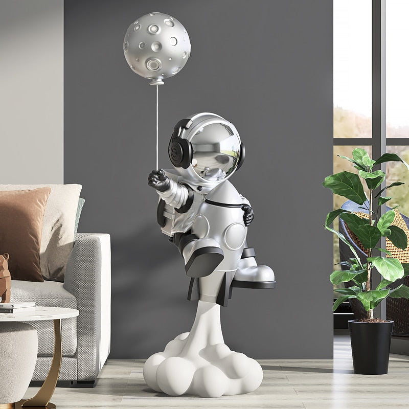 130cm Rocket Astronaut Statue - Bold Living Room Decor