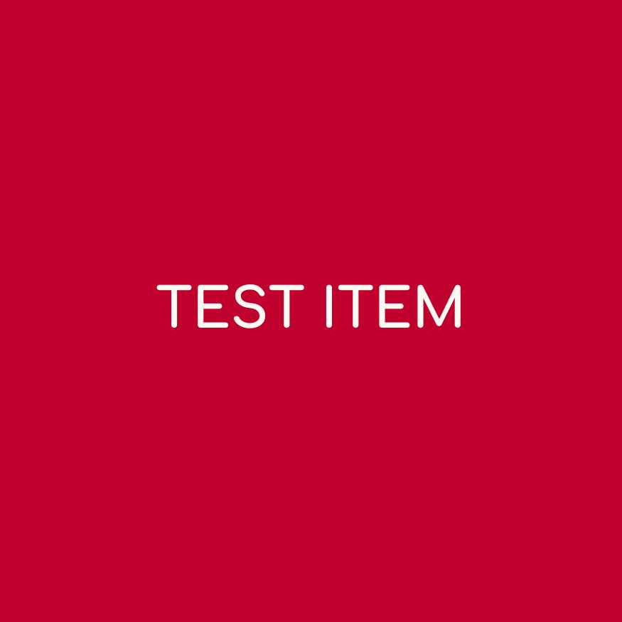 Test Items RED ( not for sale   )