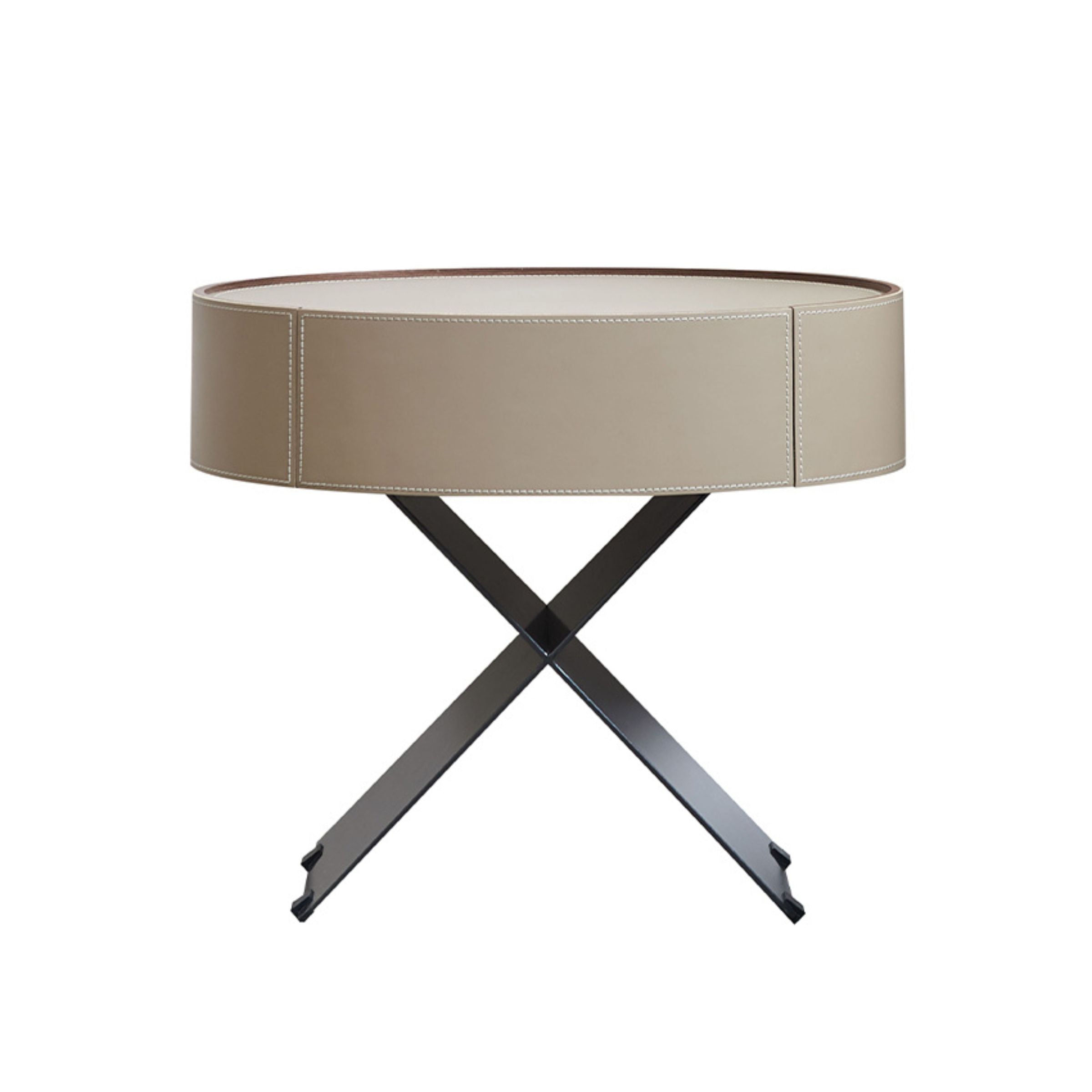 Xo Saddle Leather Side Table MLL-T66