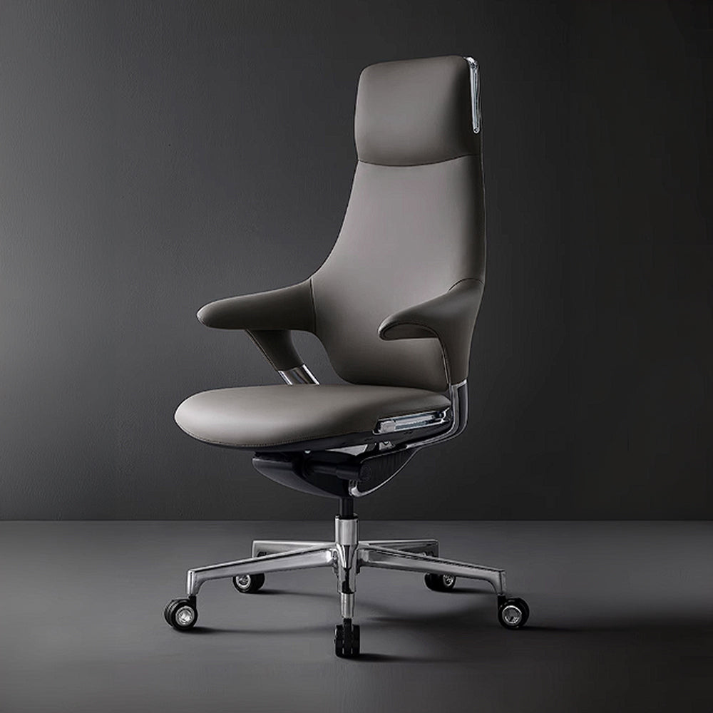 Nigel Leather Office Chair with Wheels 8001HB