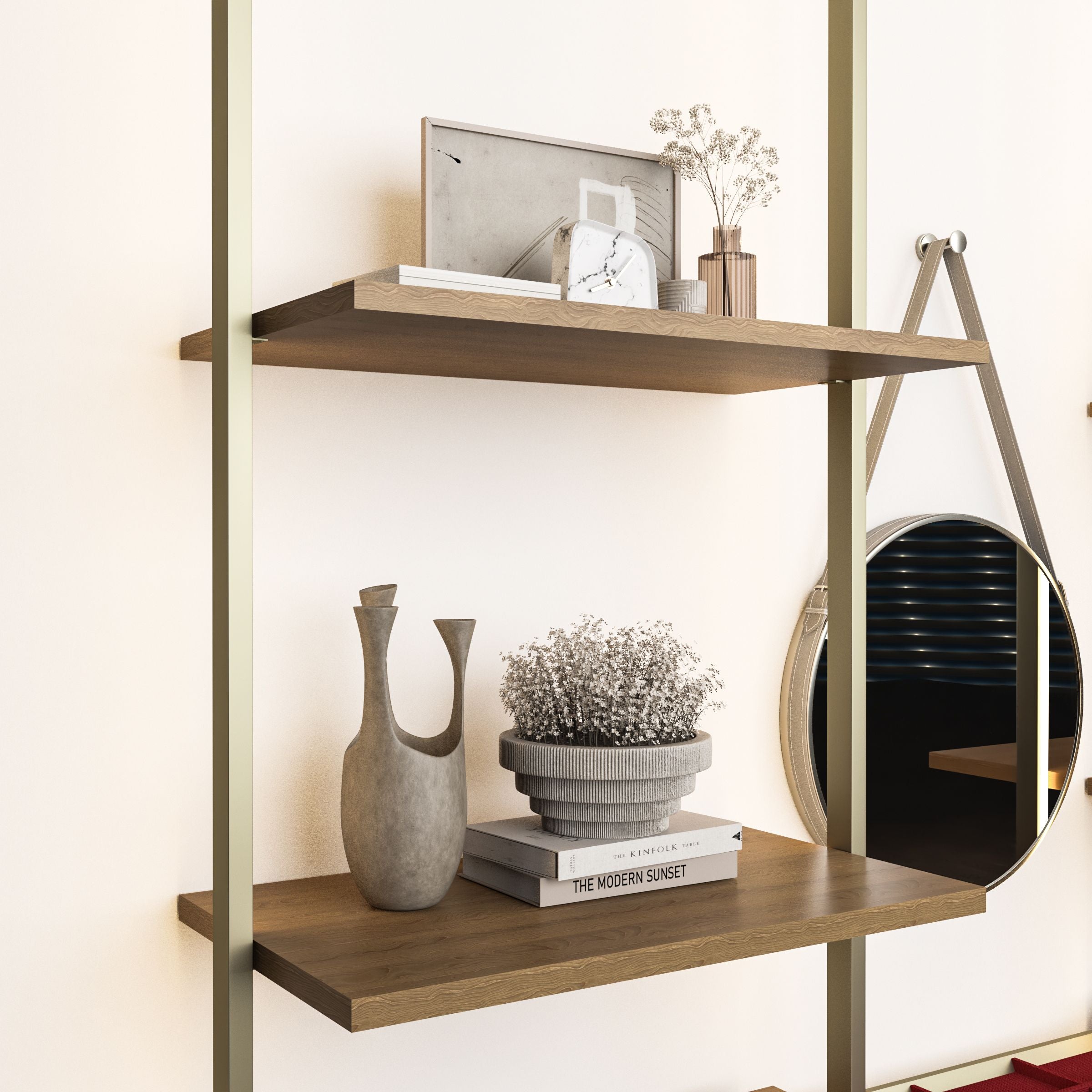 Antik Closet/Cabinet WOODEN SHELF  100 cm  WALNUT