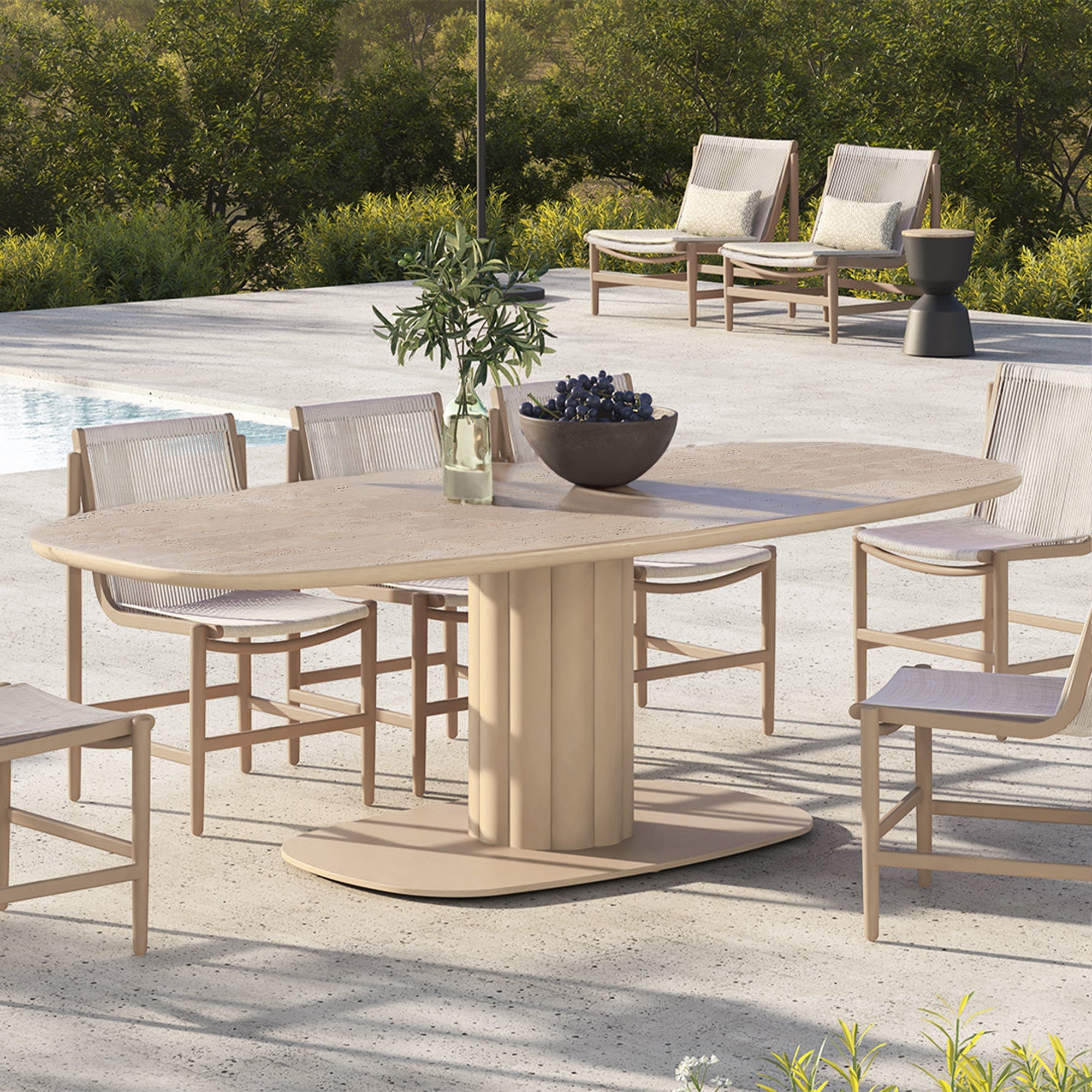 Pre-order 55 Days Delivery - OUTDOOR/INDOOR LOTUS DINING TABLE KT8602F27CER