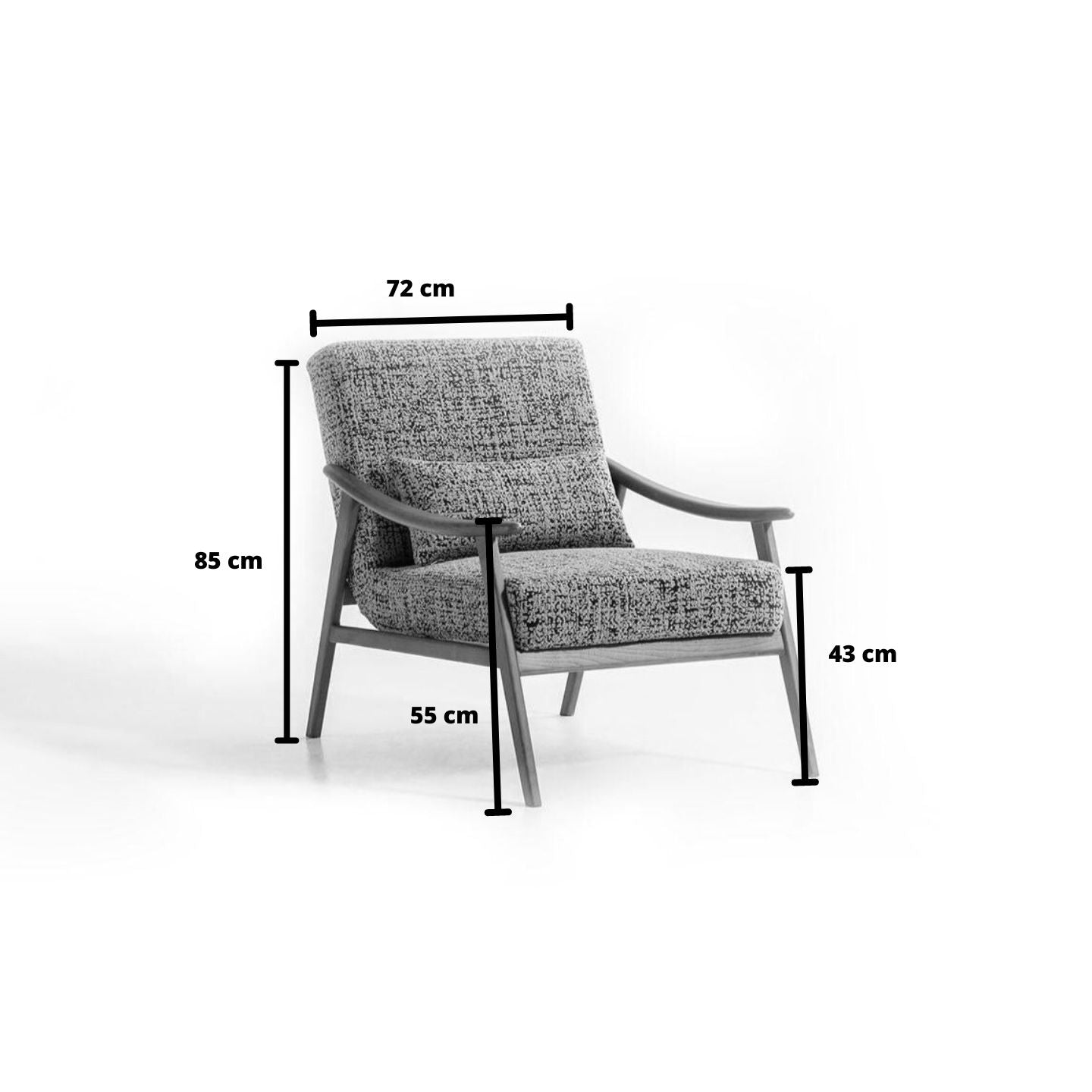 Kent Armchair SBRN-KNTLC