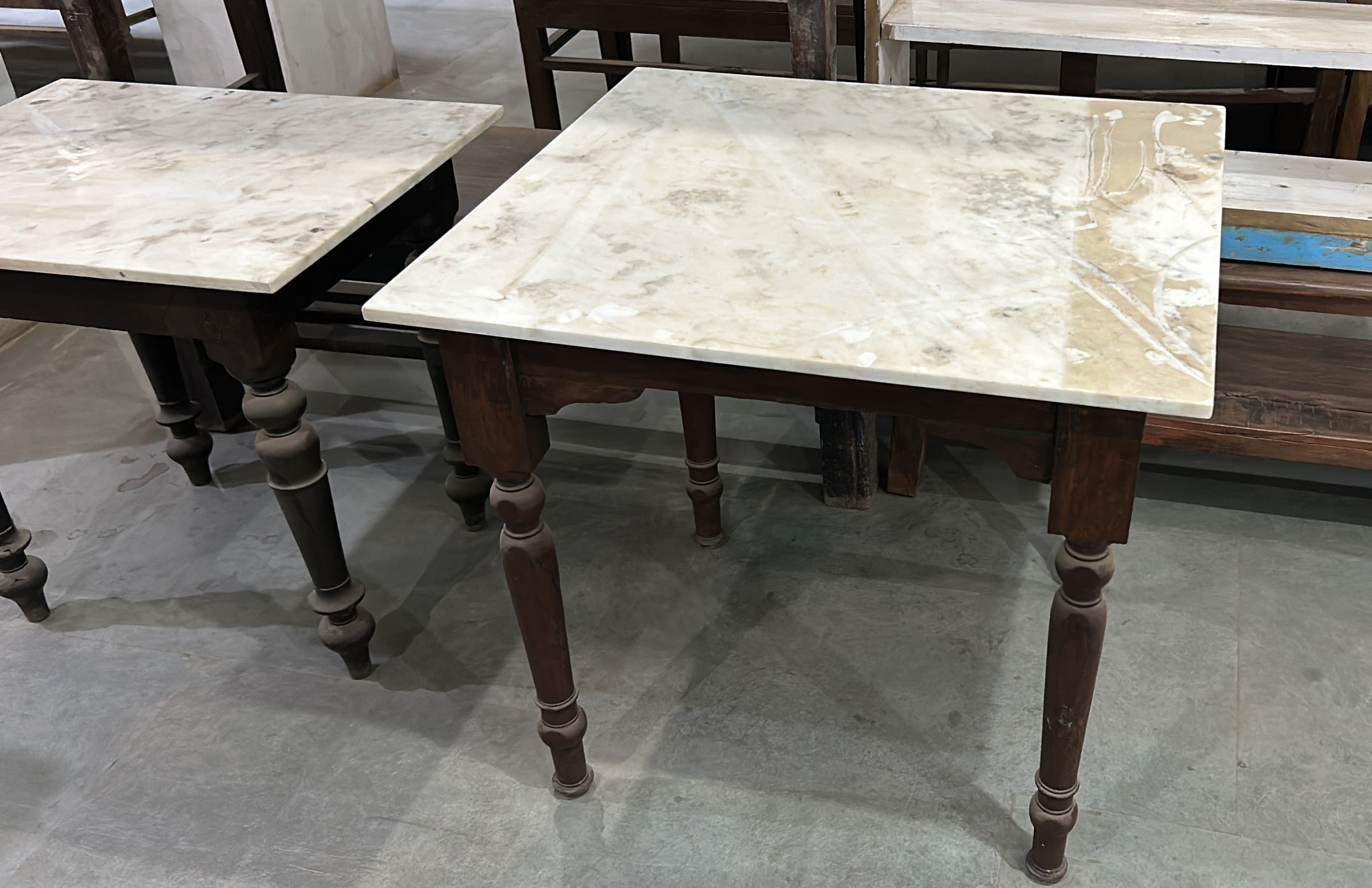 Marble Dining Table L02 (79W x 71D x 74H cm)