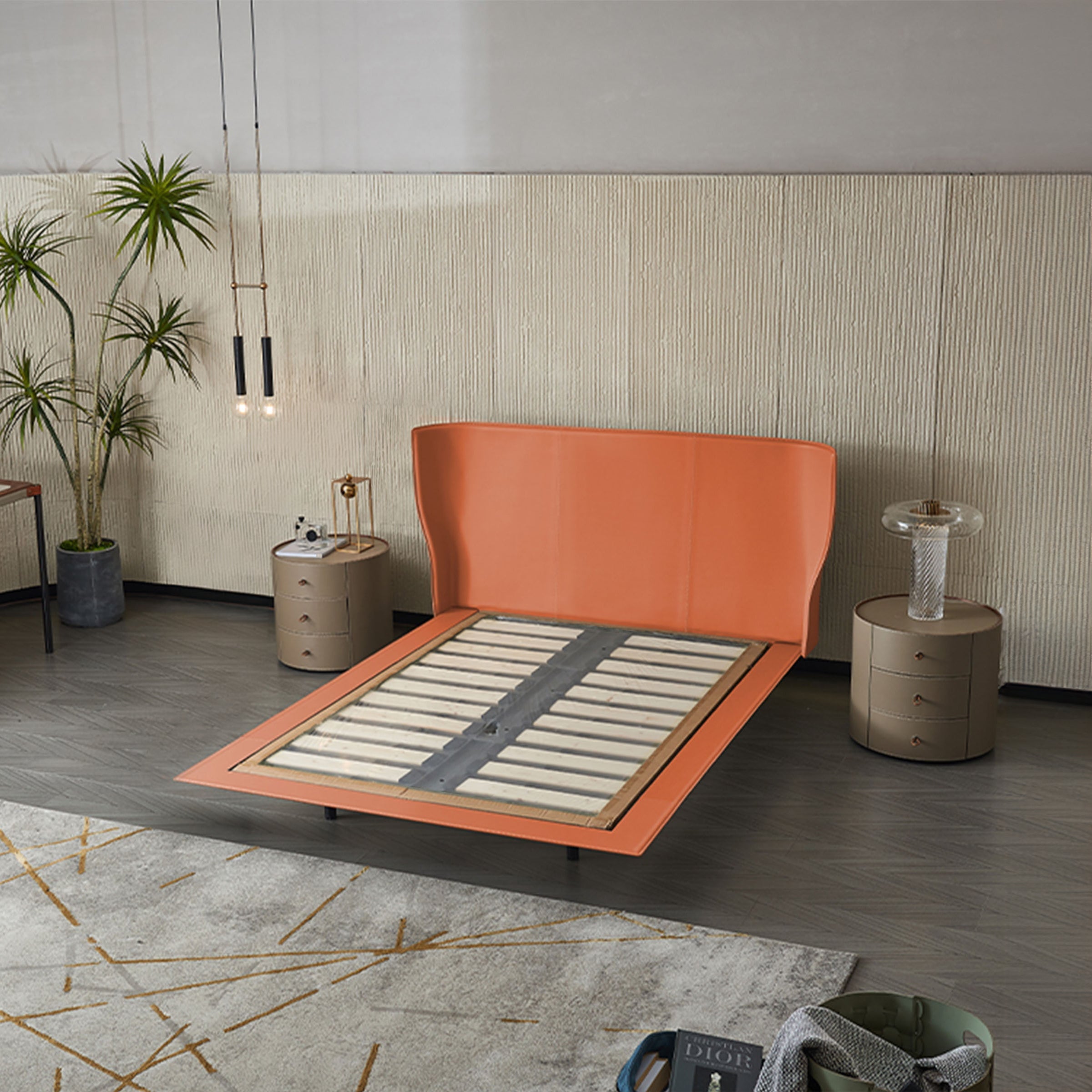 Verona Orange Single Size Bed MLL-F13  M7 orange