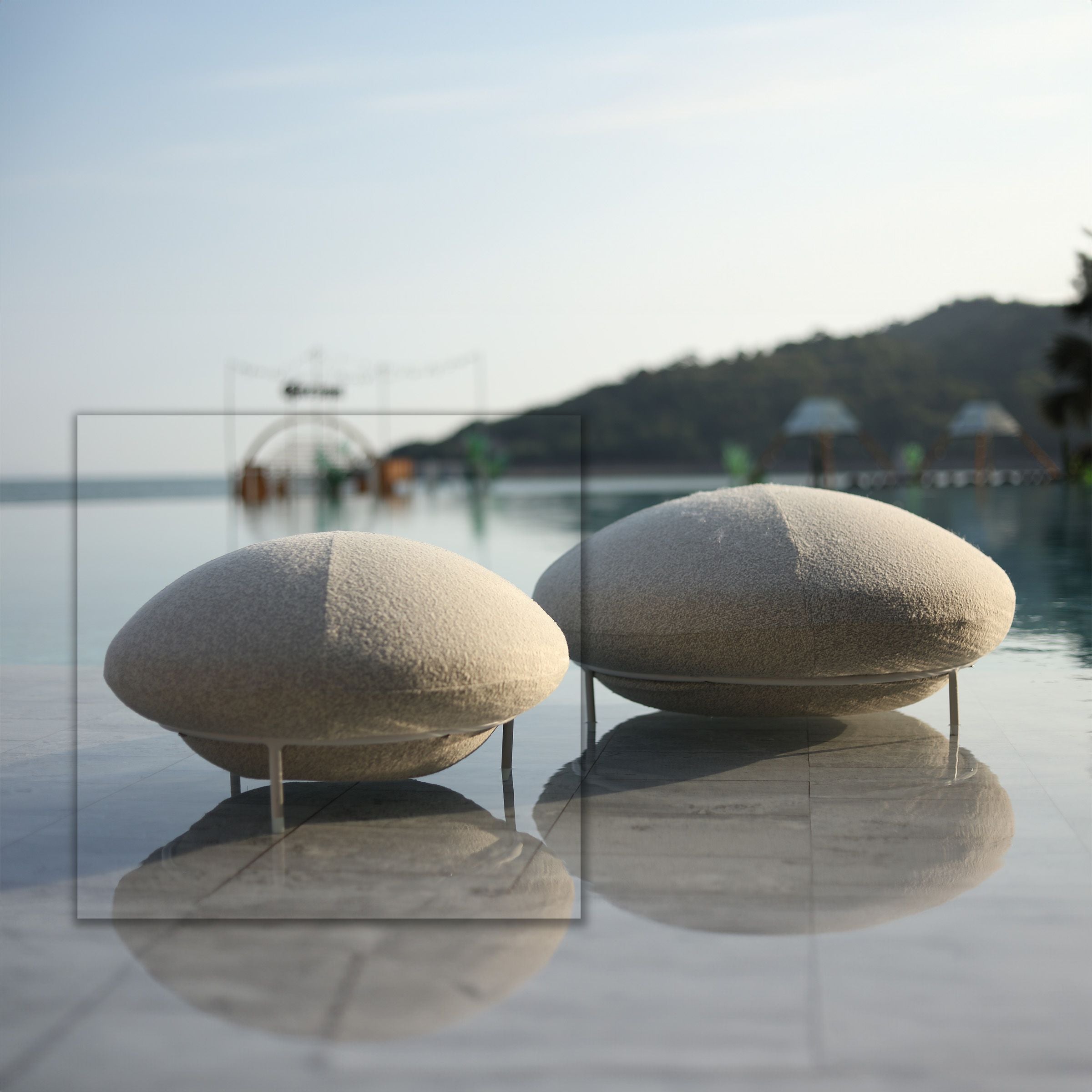 UFO Outdoor Small Stool Sand Matt-UFO-P