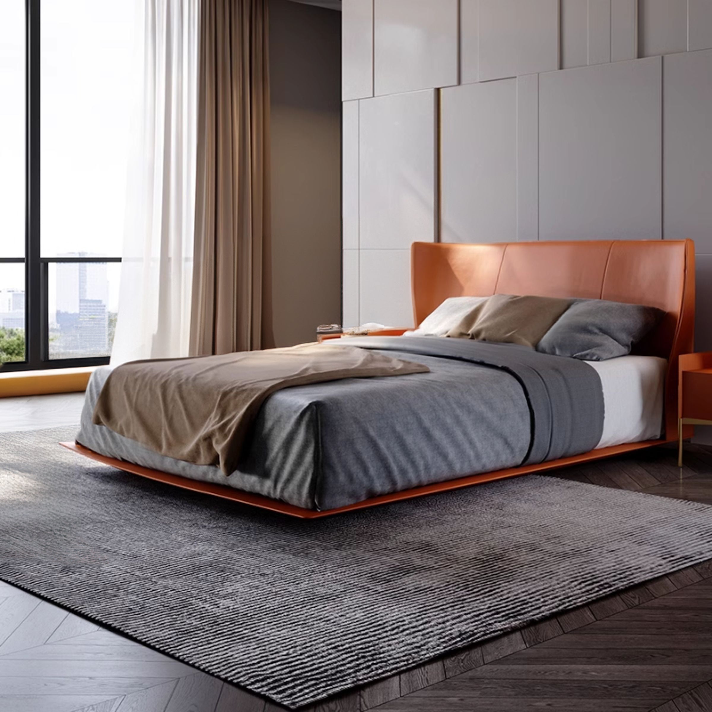 Verona Orange Single Size Bed MLL-F13  M7 orange