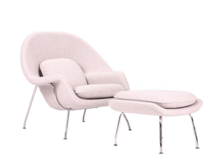 Womb Style Chair and Ottoman