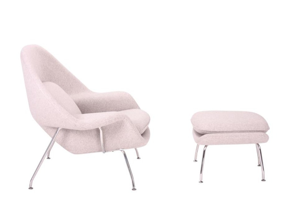 Womb Style Chair and Ottoman