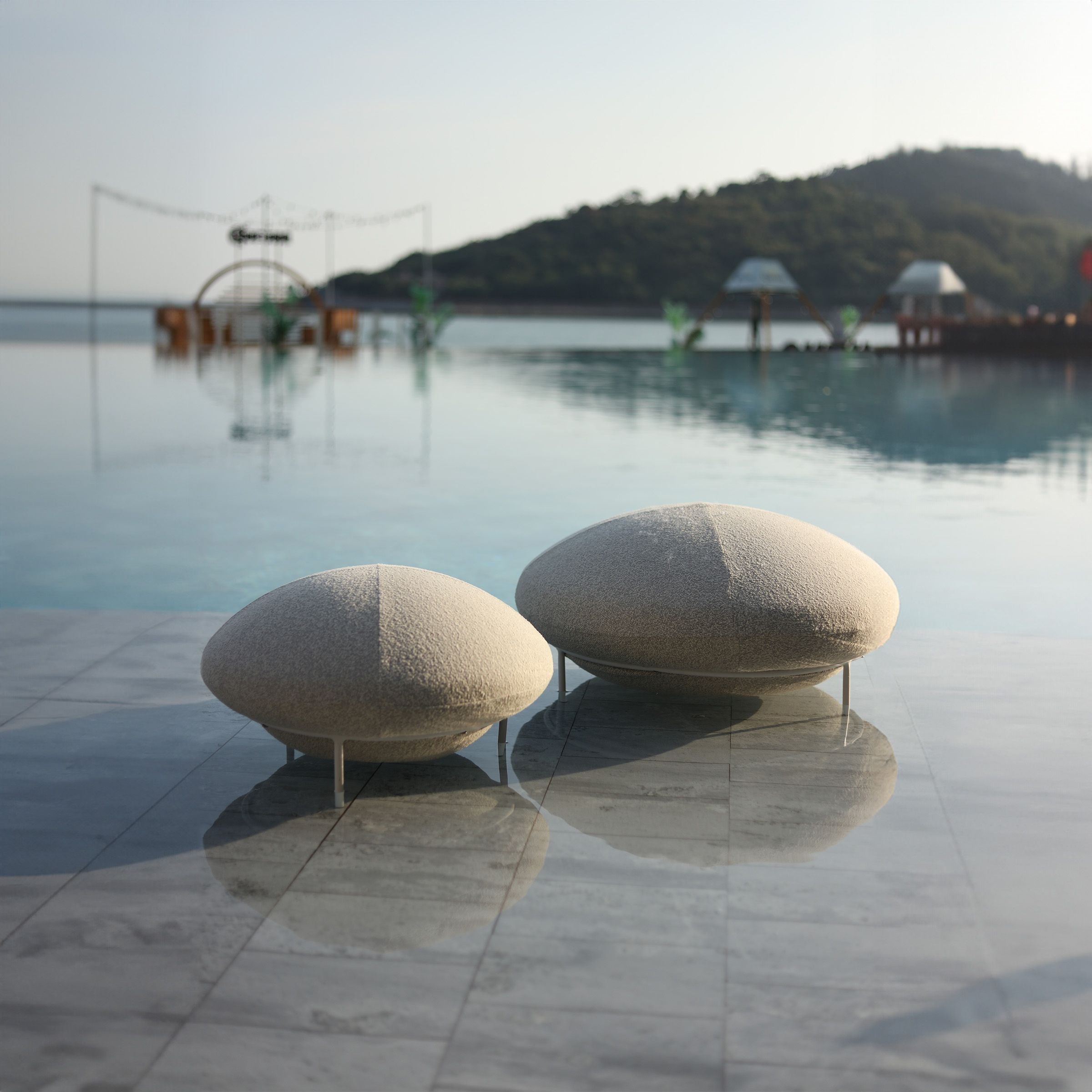 UFO Outdoor Small Stool Sand Matt-UFO-P