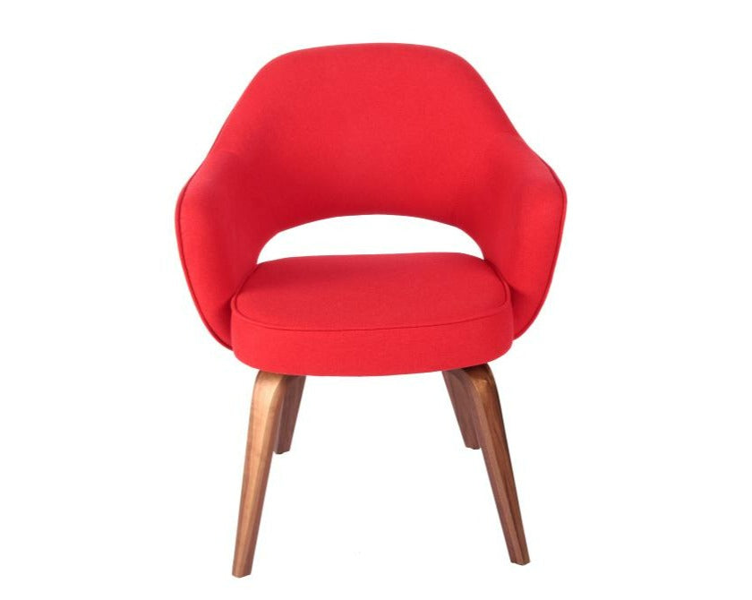 Saarinen Executive Style Armchair with Wood Leg