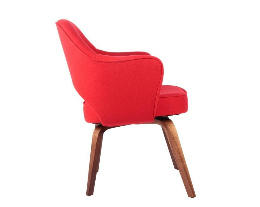 Saarinen Executive Style Armchair with Wood Leg