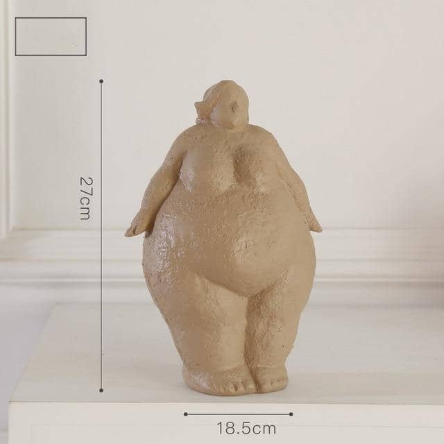 Abstract Plump Lady Figurines - Celebrate Body Positivity with Art Home Decor