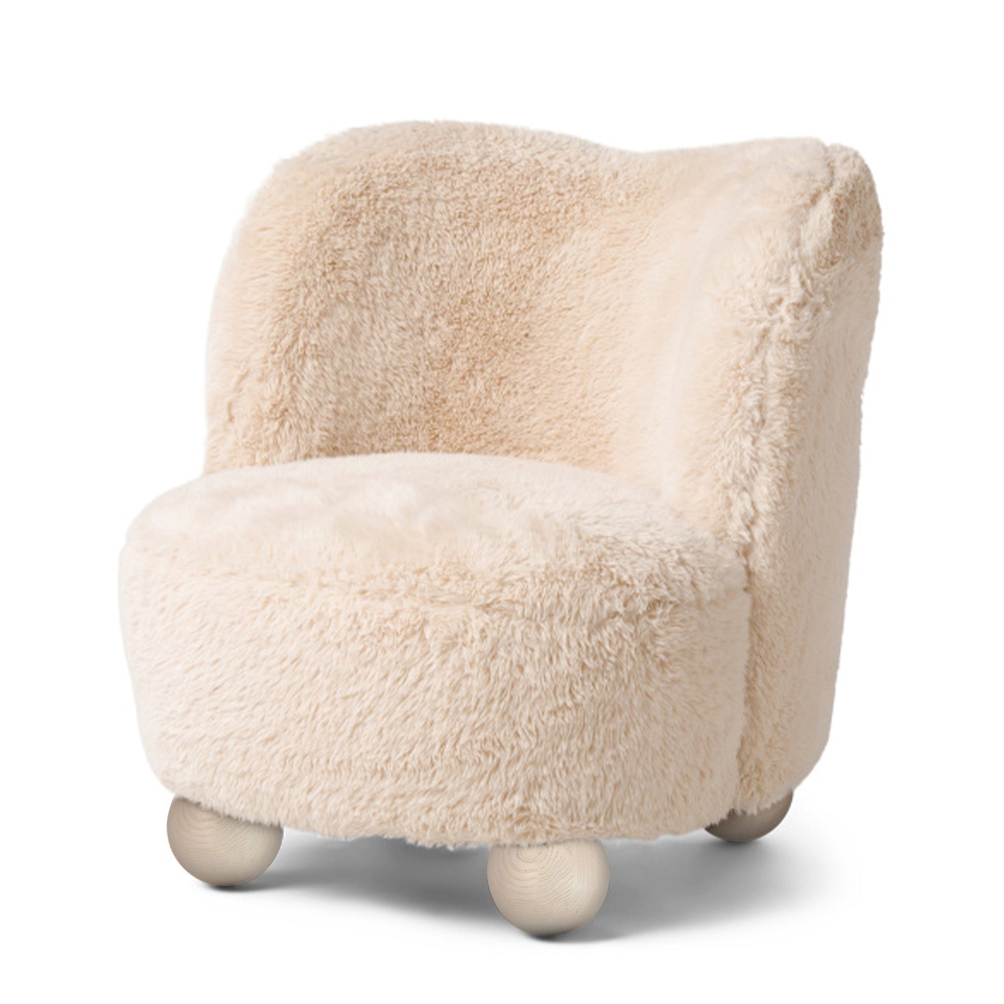 Ball Foot Accent Chair - Ivory 18100-02e