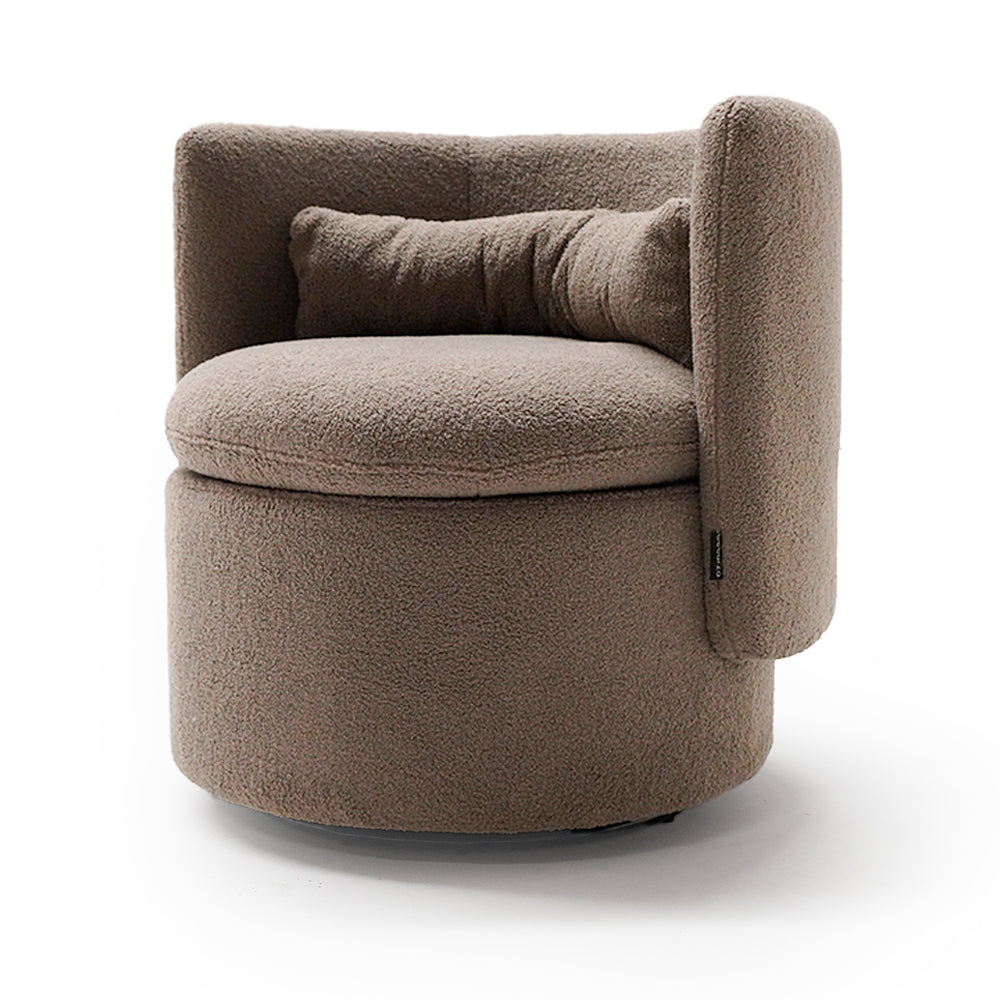 Round Back Swivel Chair - Brown 18103-01E