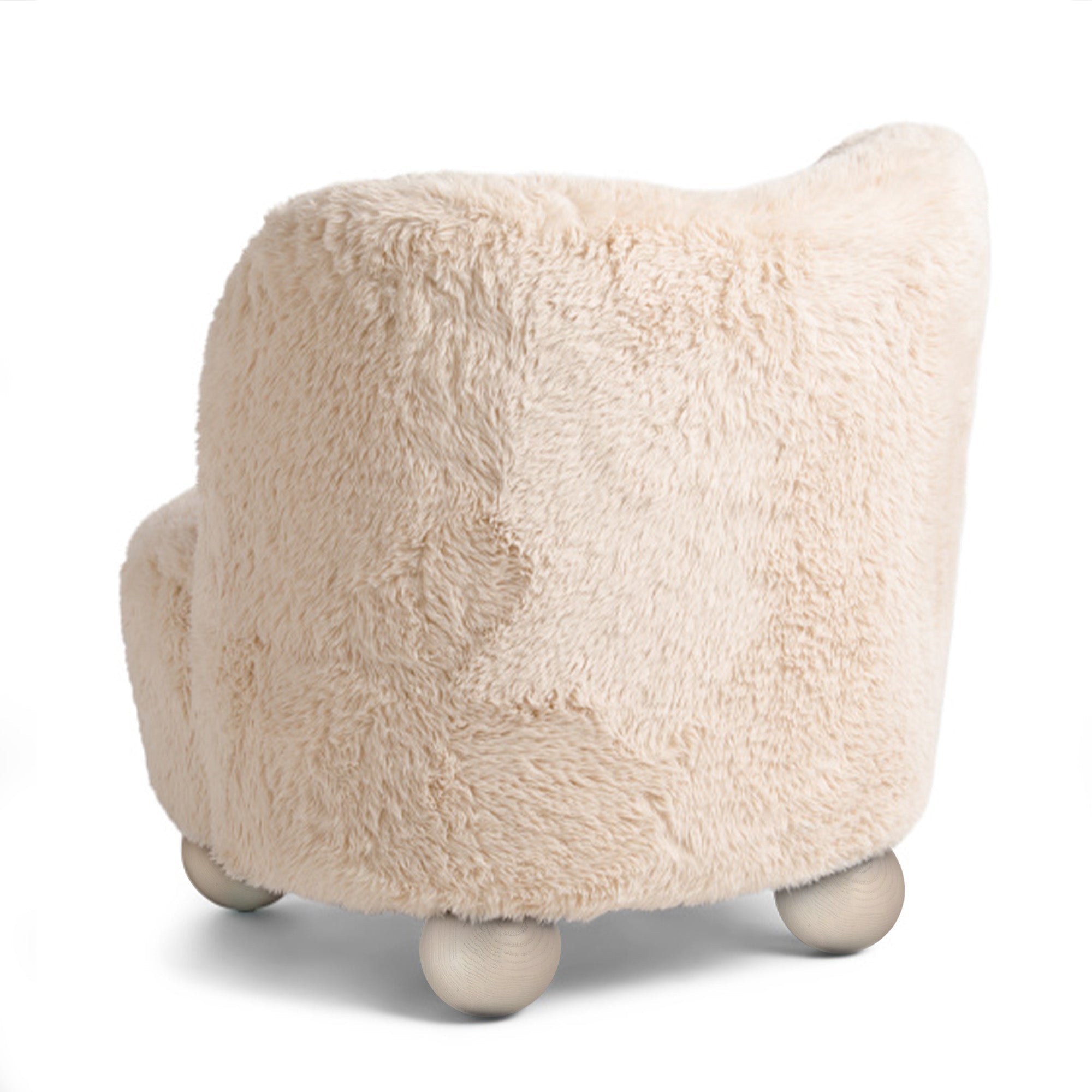 Ball Foot Accent Chair - Ivory 18100-02e