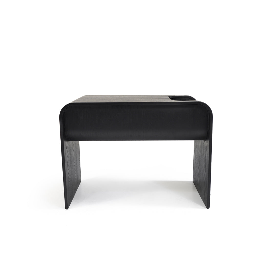 Matt Plywood and Veneer Side Table BP0639-Black