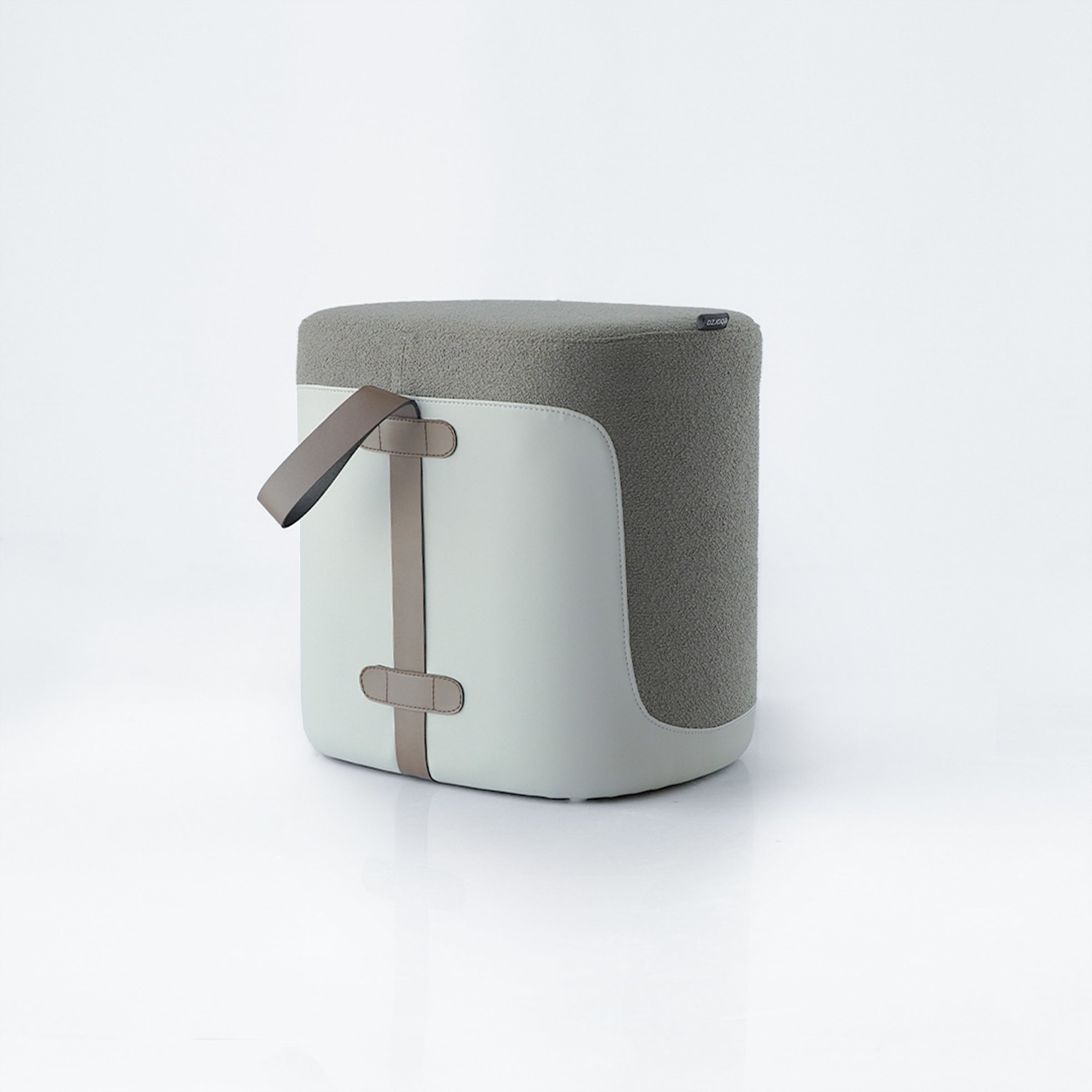 Fabric/PU Pouf MLL-A47-Grey