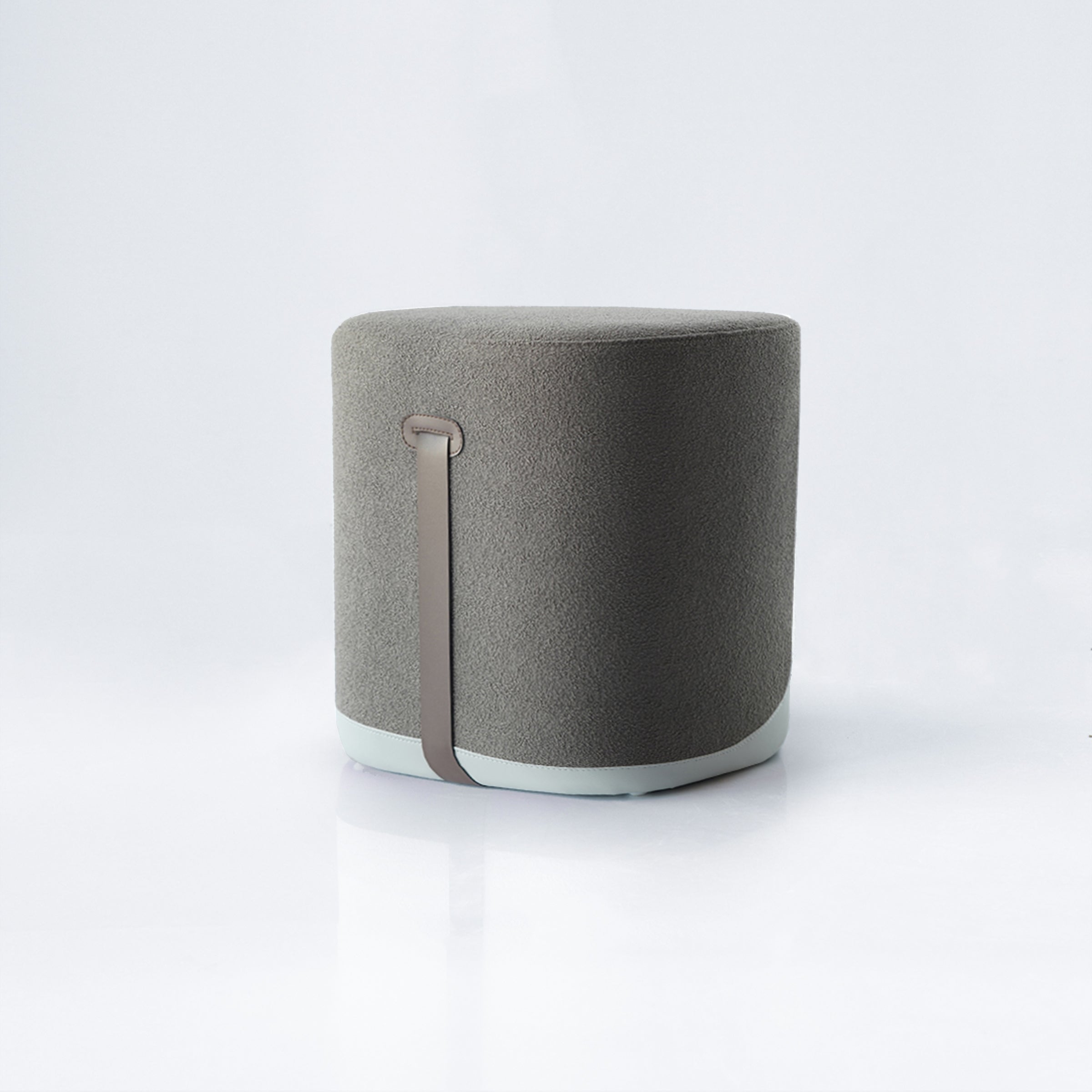 Fabric/PU Pouf MLL-A47-Grey