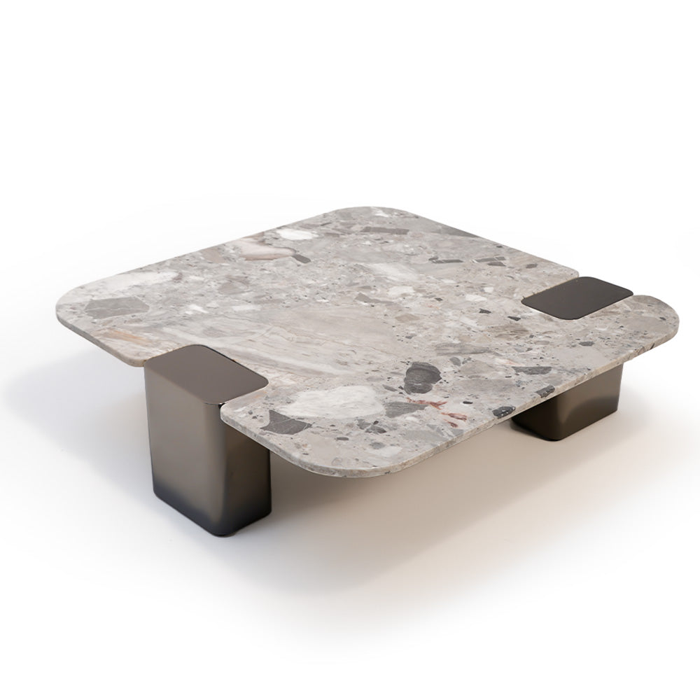 Coffee Table Natural Stone Top Stainless Steel Leg - LT053H