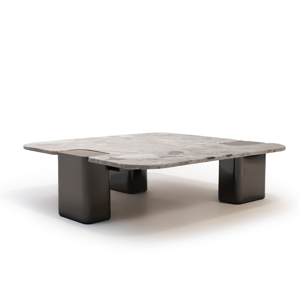 Coffee Table Natural Stone Top Stainless Steel Leg - LT053H