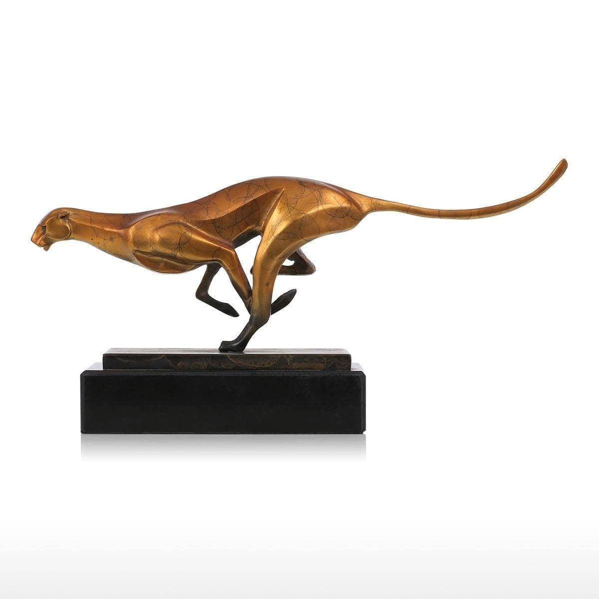 Artificial Bronze Leopard Modern Home Decor - Unique and Stylish Wildlife Touch