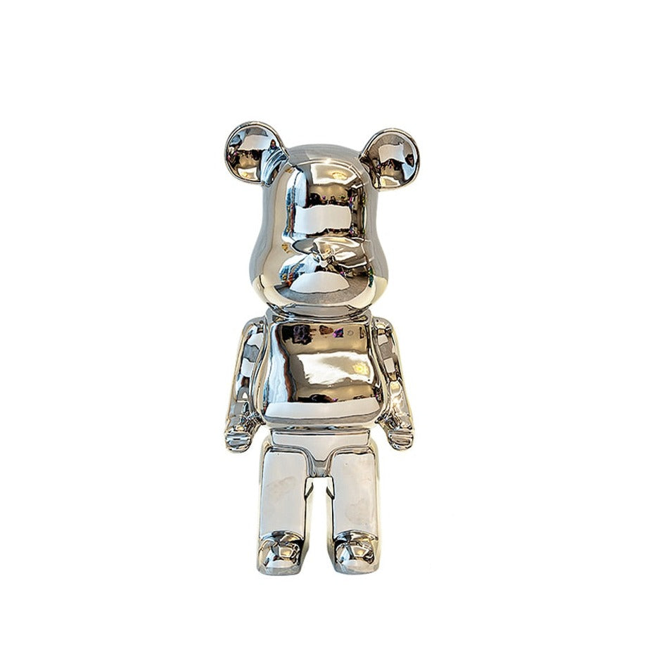 Bearbrick Electroplated Resin Statue - Eye-catching Decor for a Unique Touch