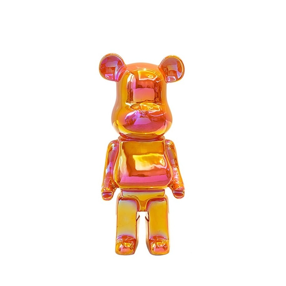 Bearbrick Electroplated Resin Statue - Eye-catching Decor for a Unique Touch