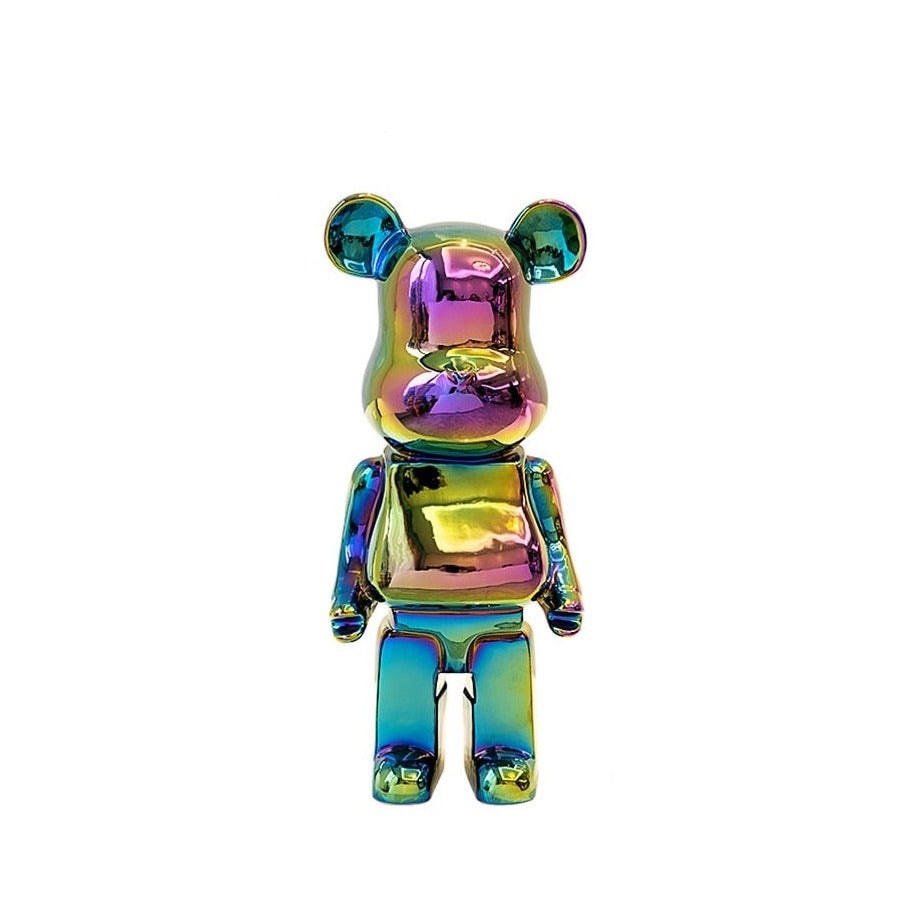 Bearbrick Electroplated Resin Statue - Eye-catching Decor for a Unique Touch