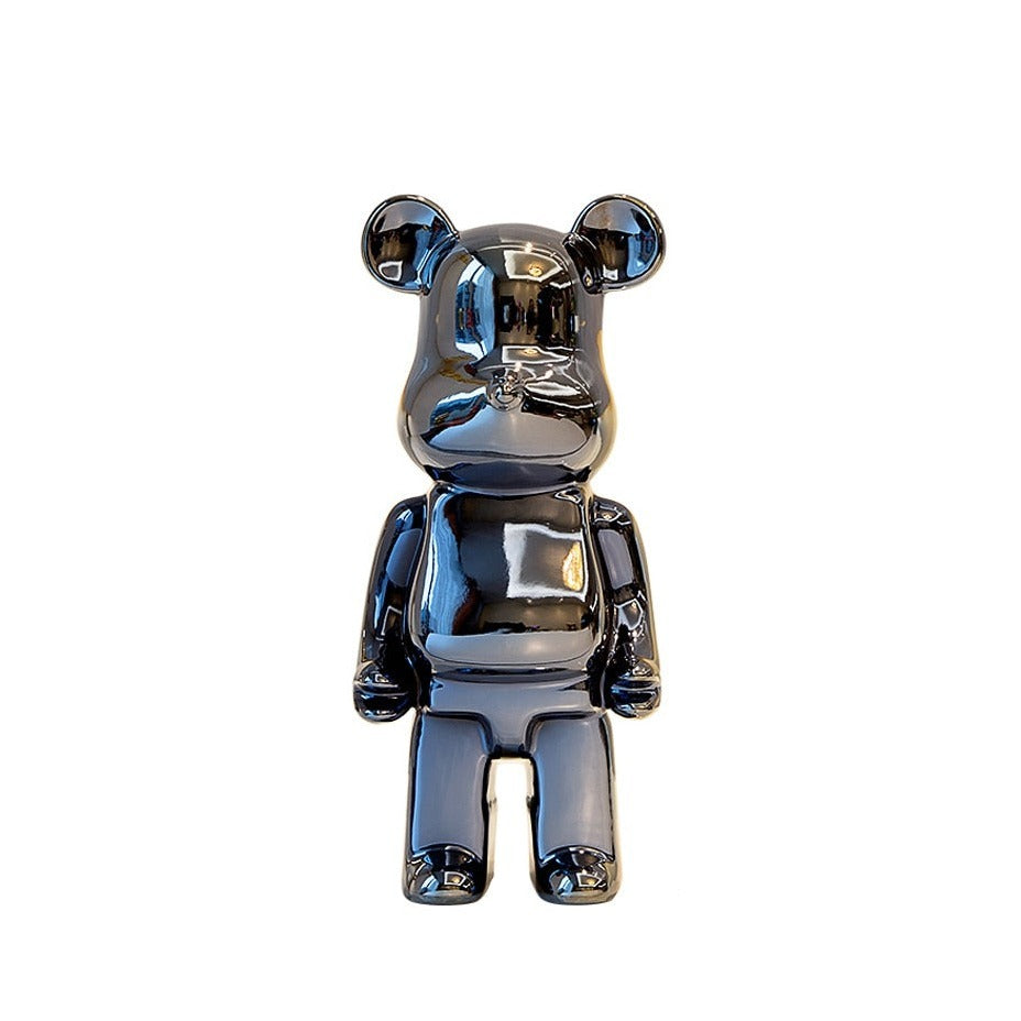 Bearbrick Electroplated Resin Statue - Eye-catching Decor for a Unique Touch