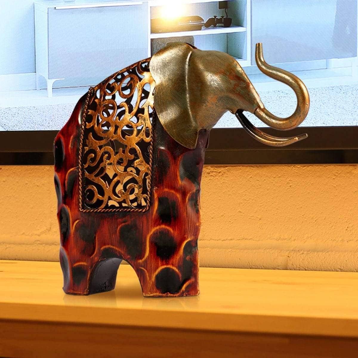 Carved Elephant Figurine Decor - Wild Touch for Your Space