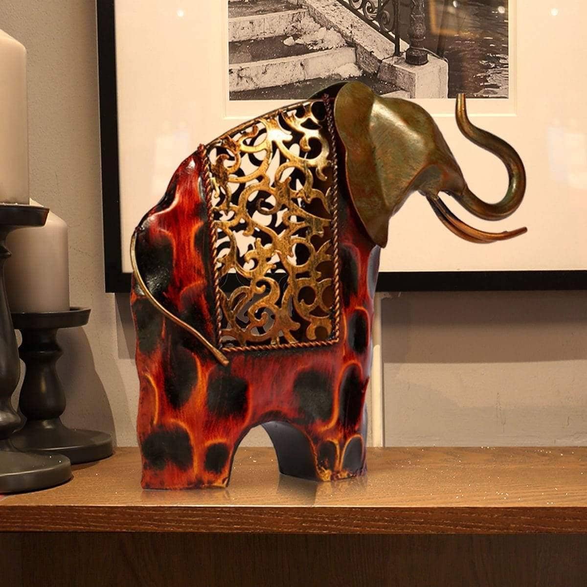 Carved Elephant Figurine Decor - Wild Touch for Your Space