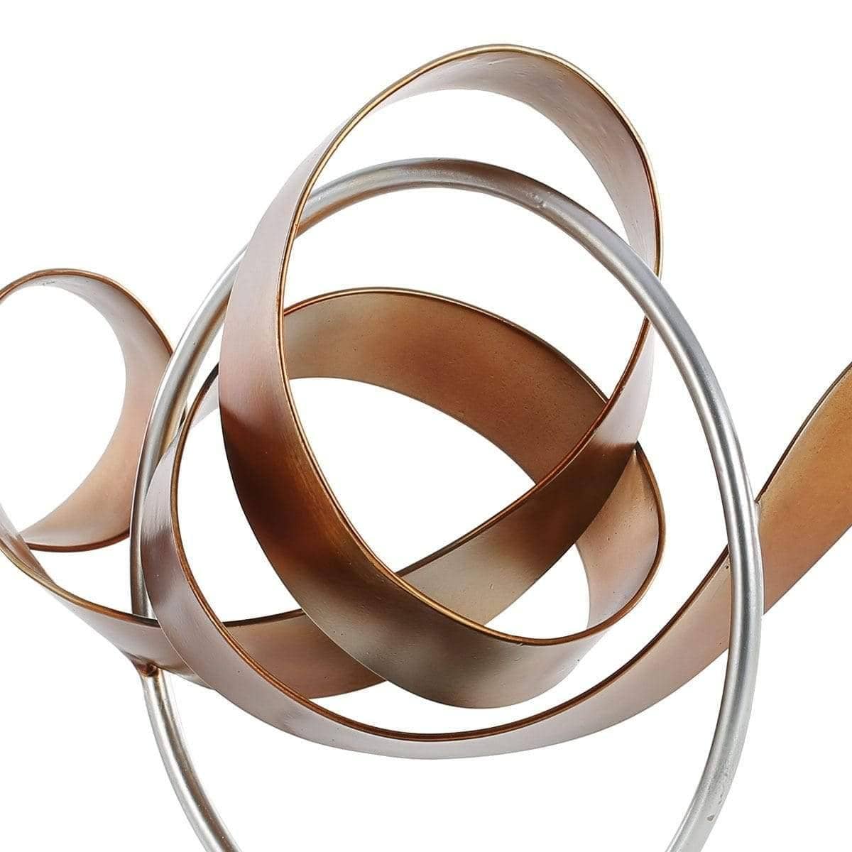 Circle & Ribbon Abstract Statue Modern Home Decor - Contemporary & Unique Design