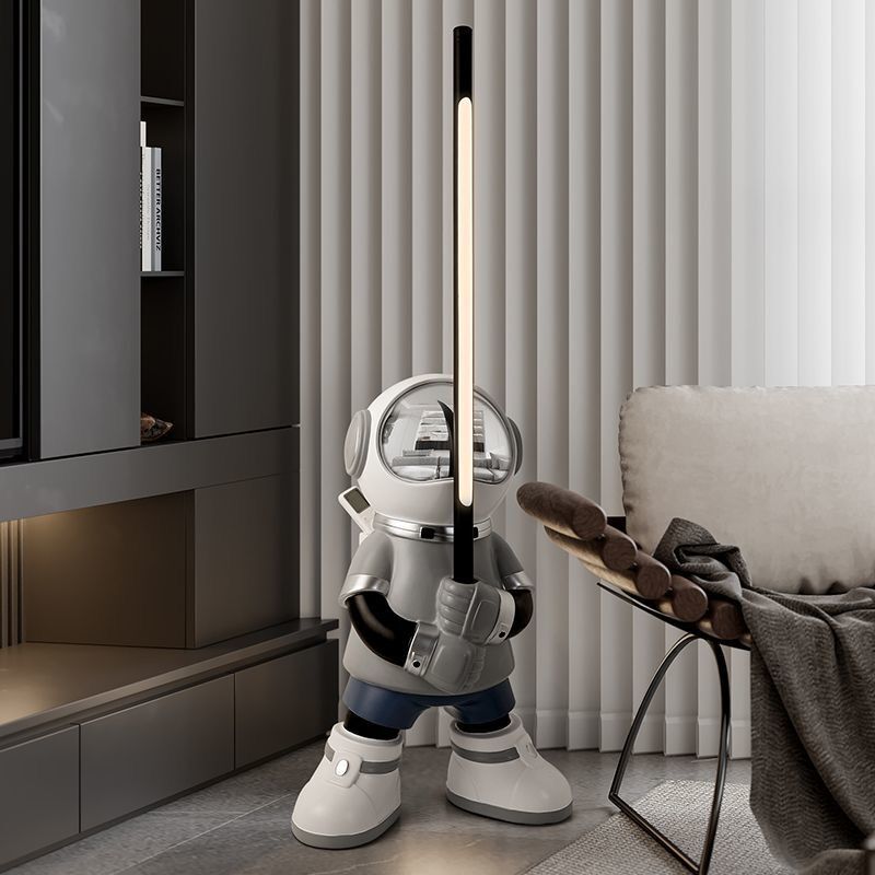 Cosmic Illumination: Astronaut x Lightsaber Lighting Floor Decor