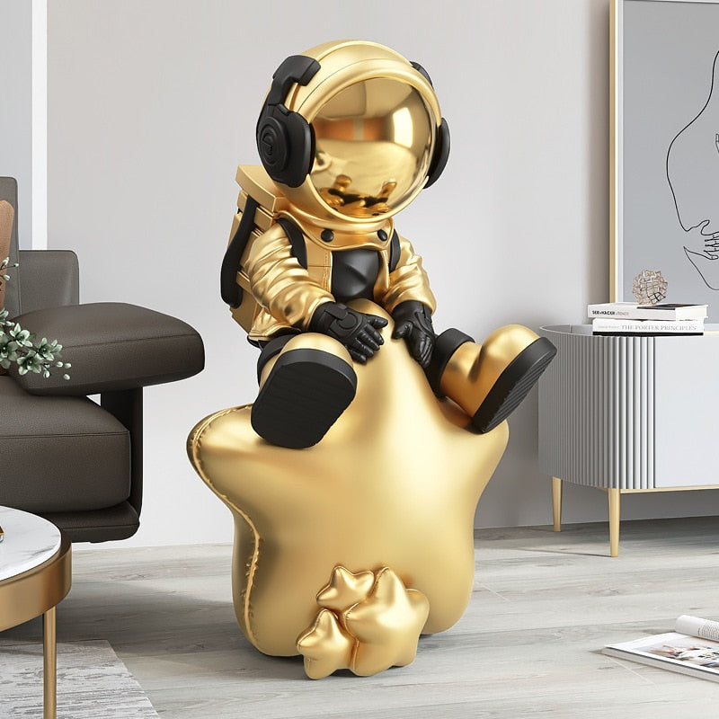 Cosmic Voyage: 90cm Astronaut with Stars Floor Decoration