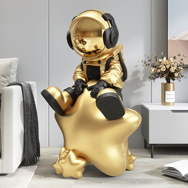 Cosmic Voyage: 90cm Astronaut with Stars Floor Decoration