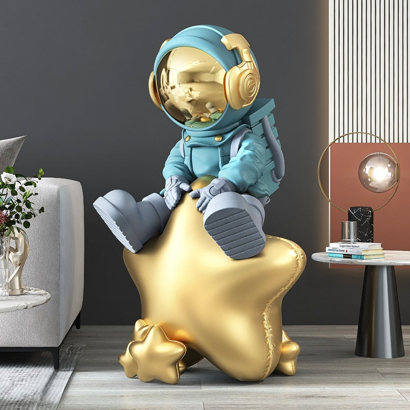 Cosmic Voyage: 90cm Astronaut with Stars Floor Decoration