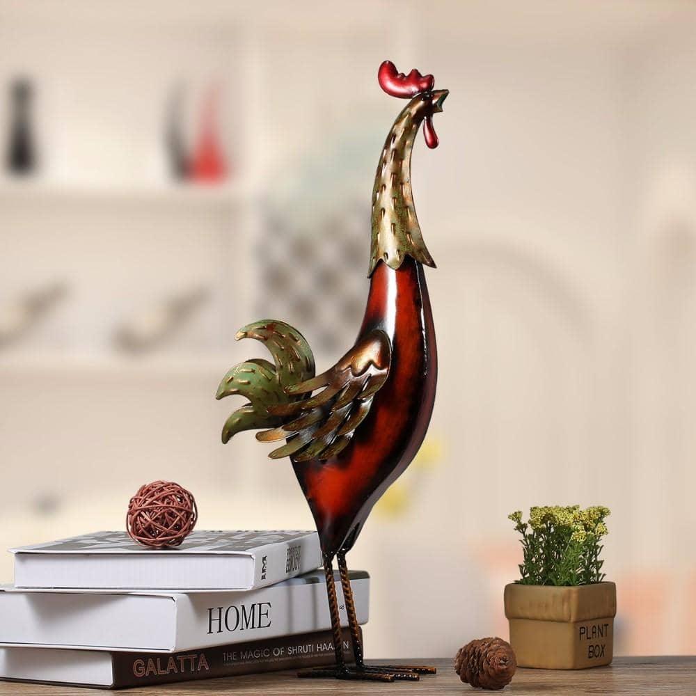 Crafted Rooster Figurine Modern Home Decor - Rustic Charm for Your Home