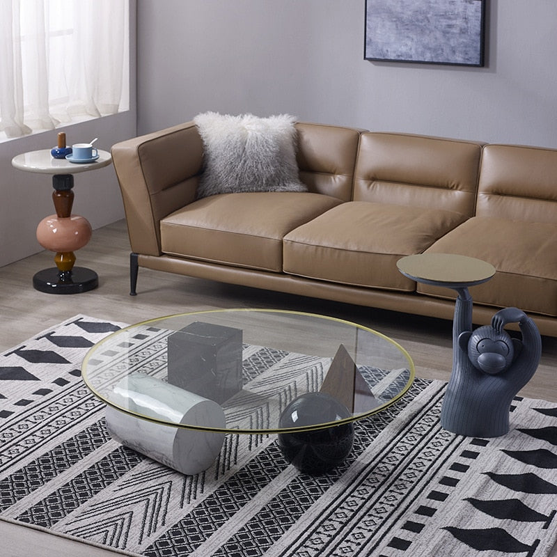 Creative Multi-Matching Coffee Round Side Table - A Chic Conversation Starter