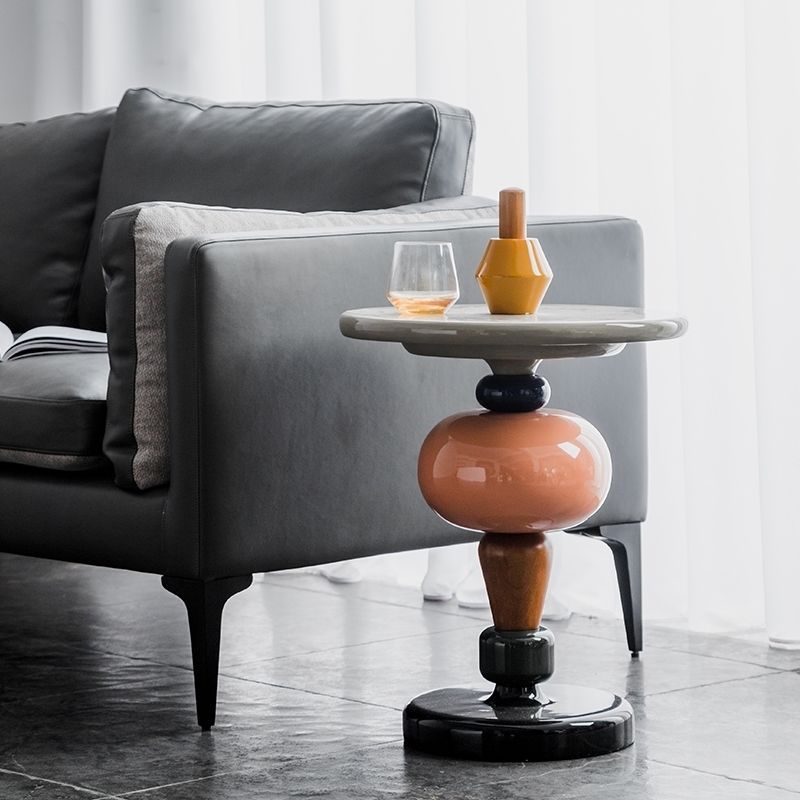 Creative Multi-Matching Coffee Round Side Table - A Chic Conversation Starter