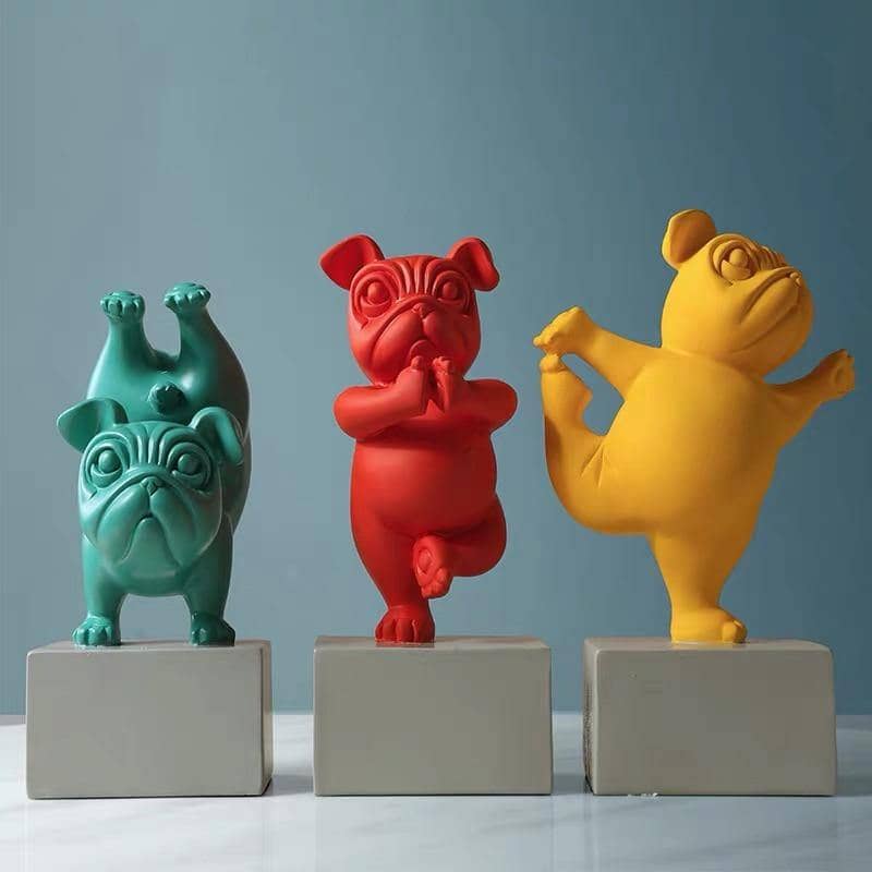 Cute Funny Yoga Bulldog Modern Home Decor - Playful & Cute Yoga-Inspired Decoration