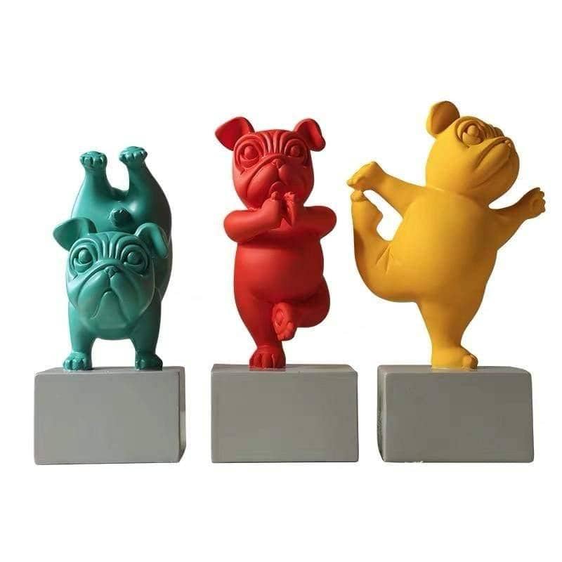 Cute Funny Yoga Bulldog Modern Home Decor - Playful & Cute Yoga-Inspired Decoration