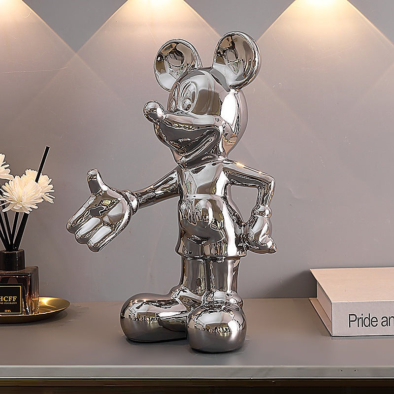 Disney Magic - Gold / Silver Plated Mickey Mouse Sculpture Decor