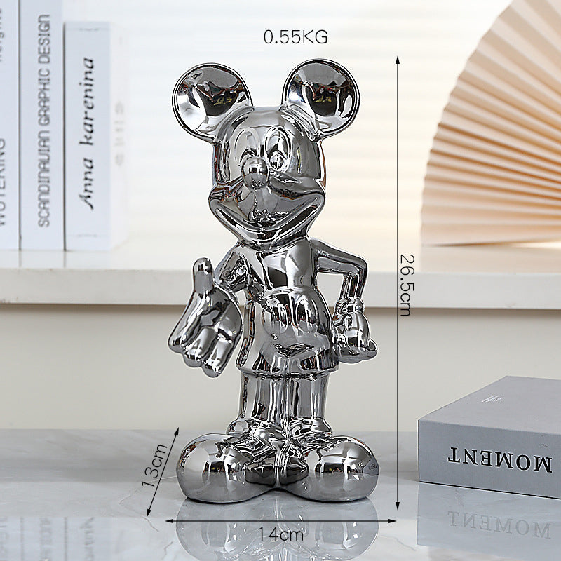 Disney Magic - Gold / Silver Plated Mickey Mouse Sculpture Decor