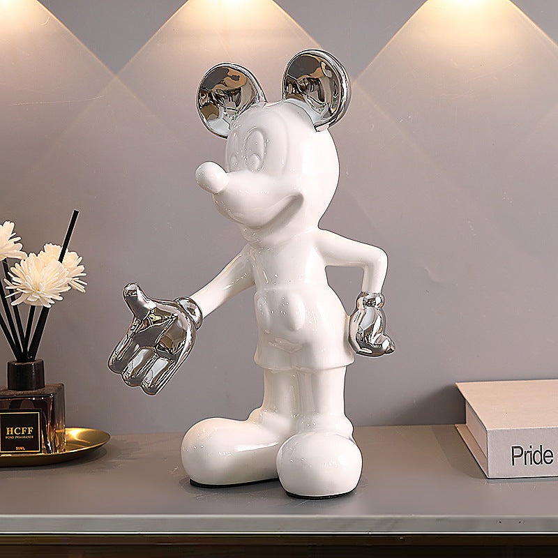 Disney Magic - Gold / Silver Plated Mickey Mouse Sculpture Decor