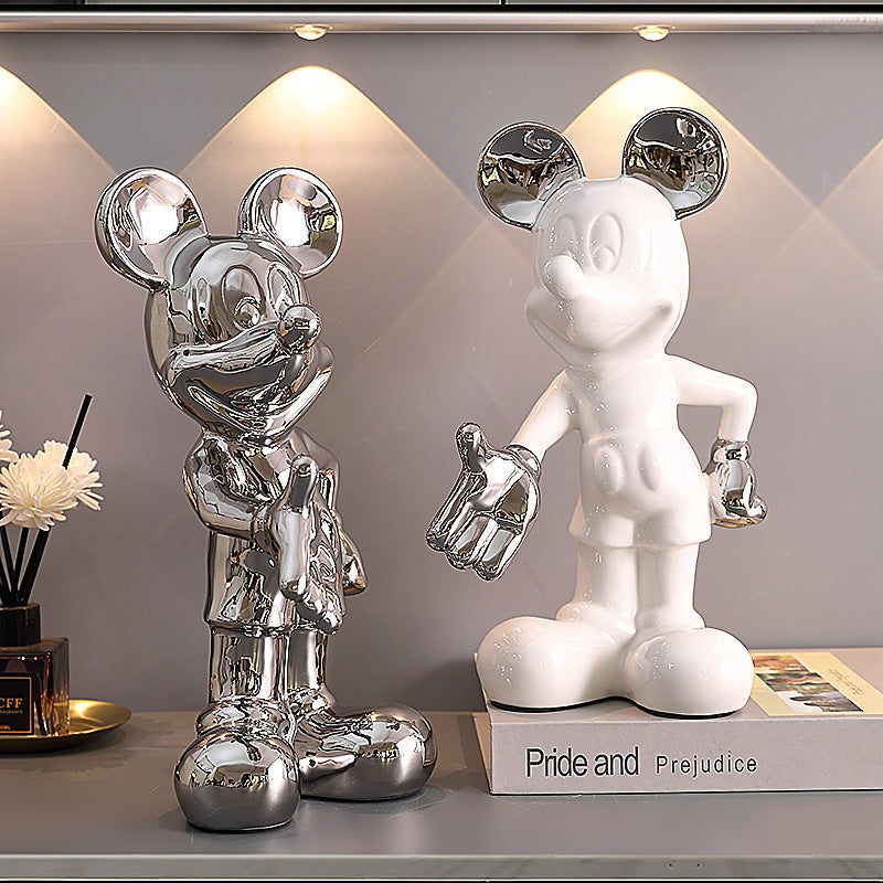 Disney Magic - Gold / Silver Plated Mickey Mouse Sculpture Decor