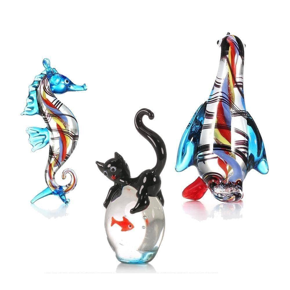 Elegant Hand-Blown Animal Ornament: Stylish Home Decor for Animal Lovers