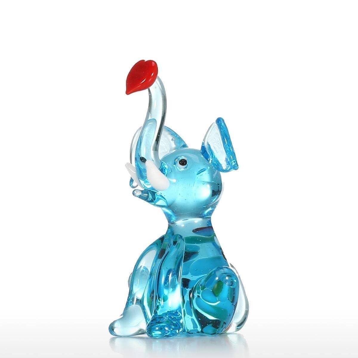 Elegant Hand-Blown Elephant: Stylish and Personalized Home Decor