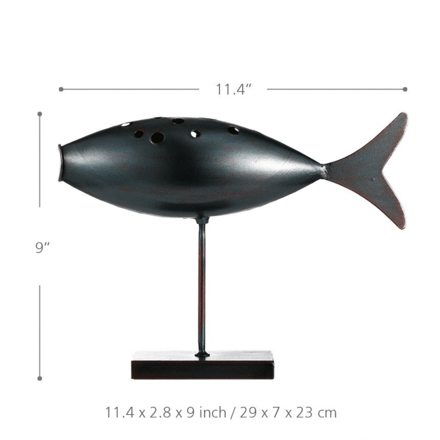 Elegant Submarine Fish Sculpture: Retro Decor for Modern Homes