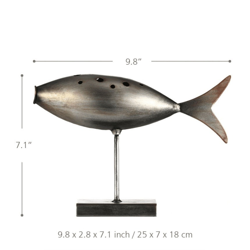 Elegant Submarine Fish Sculpture: Retro Decor for Modern Homes